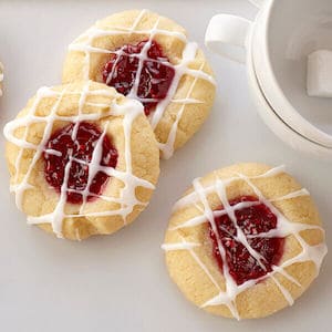 Raspberry Almond Shortbread Thumbprints