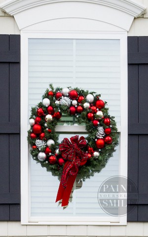 DIY Window Christmas Wreath