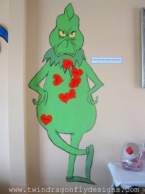  Pin the Heart on the Grinch Game