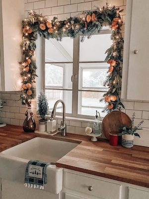 Dried Orange Garland Christmas Window Decoration