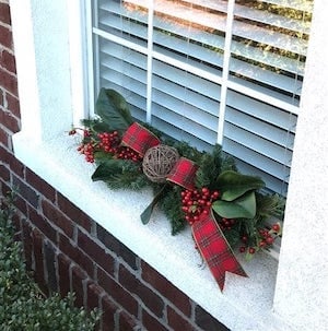 Christmas Window Sill Swag