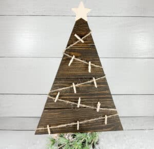 Rustic Christmas Tree Card Holder