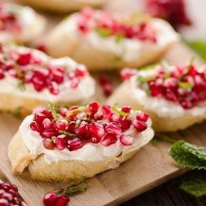 Pomegranate Crostini