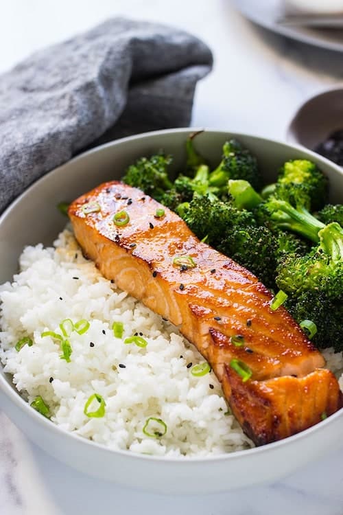 healthy air fryer honey garlic salmon