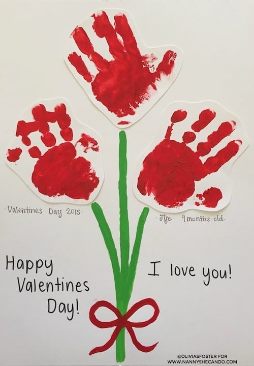 Baby Handprint Valentines Day Craft