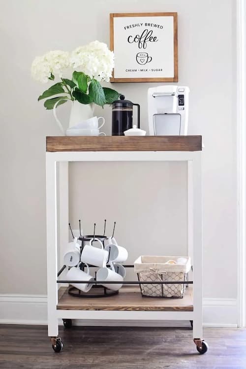 Coffee Bar Cart DIY And Styling