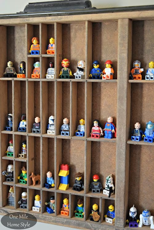 vintage tray organizer for mini figures