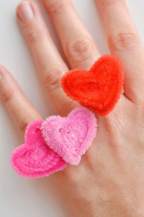 valentine heart rings craft for kids