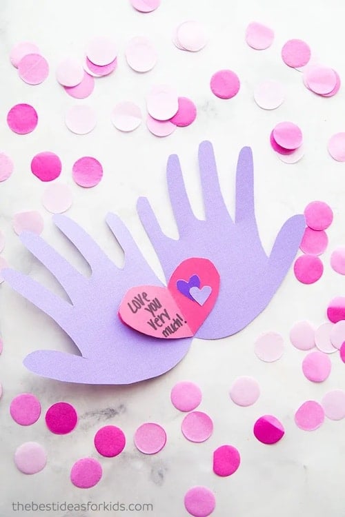 Handprint Heart Card