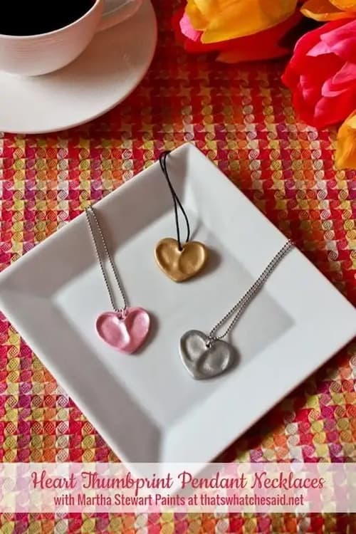 Heart Thumbprint Pendants