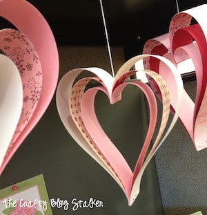 Paper Strip Hearts for Valentine's Day 