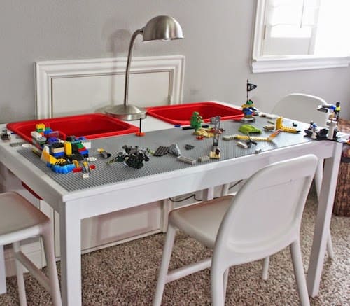 lego table with built in bins for storage