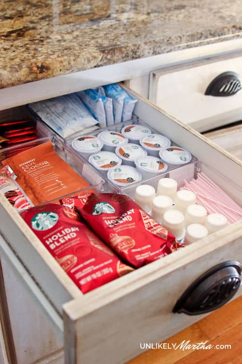 coffee drawer organization