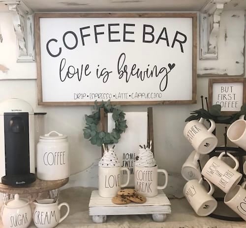 rae dunn coffee bar