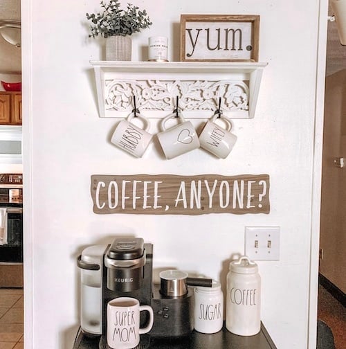 farmhouse coffee bar