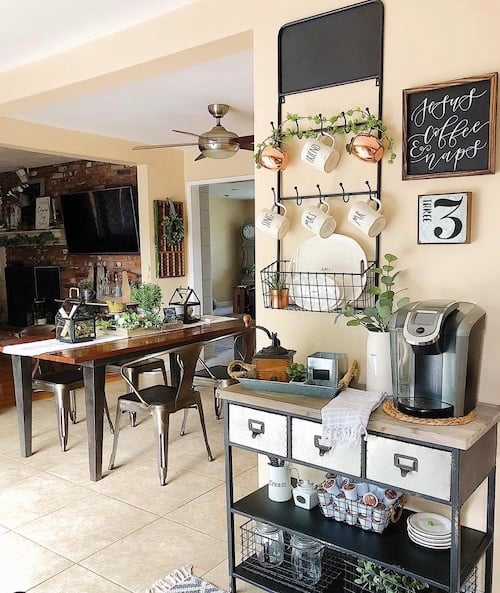 farmhouse coffee bar