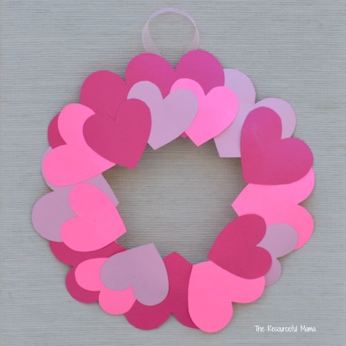 Valentines day heart wreath