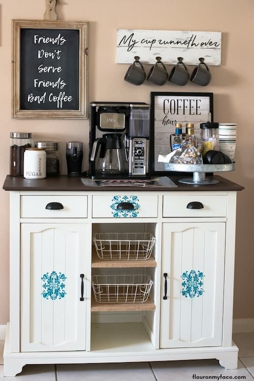 coffee area in the kitchen