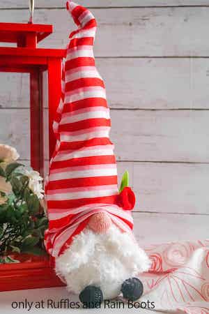 Spring Wood Gnome DIY with Dollar Tree Vinyl - Ruffles and Rain Boots