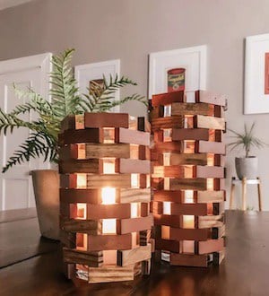wood block lantern craft