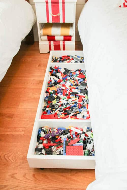 DIY Under Bed Rolling LEGO Storage Cart