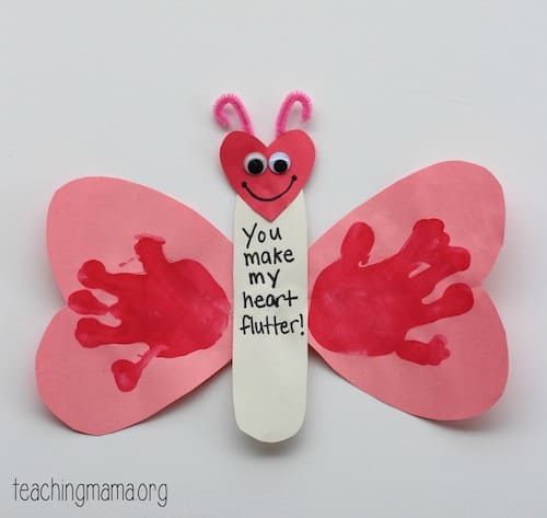 red butterfly valentine craft for kids