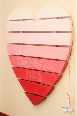 chalkboard ombre heart craft for adults
