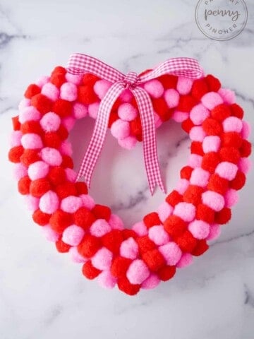 heart wreath Valentine's Day decor