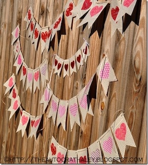 heart banners Valentine's Day party decor