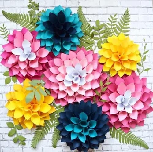 Giant Dahlia Paper Flowers