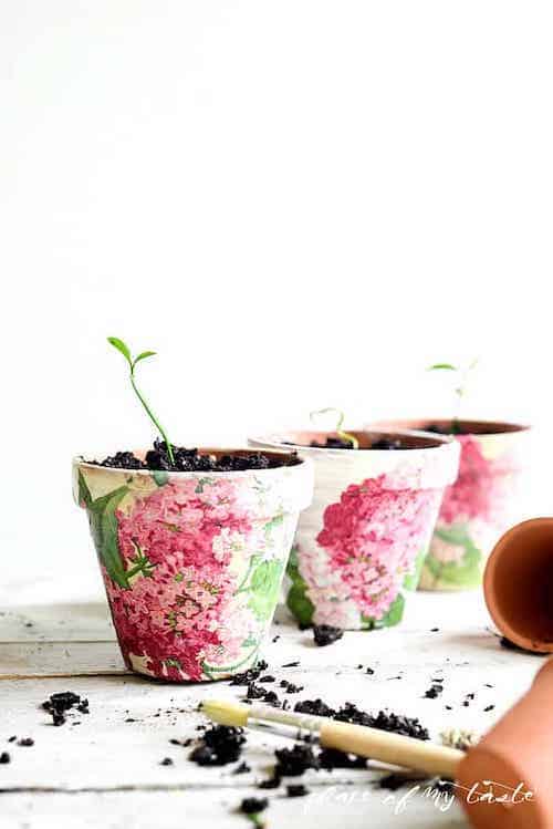 Decorative Napkins Decoupage Pots