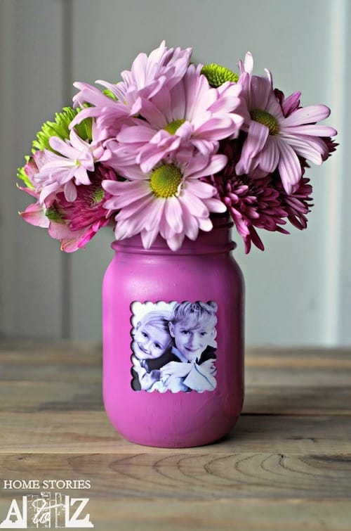 Picture Frame Vase mason jar craft for adults