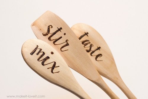 Etched Wood Spoons