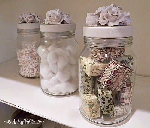 Plaster Flower Jars craft for adults