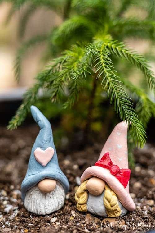 Air Dry Clay Gnomes craft for adults