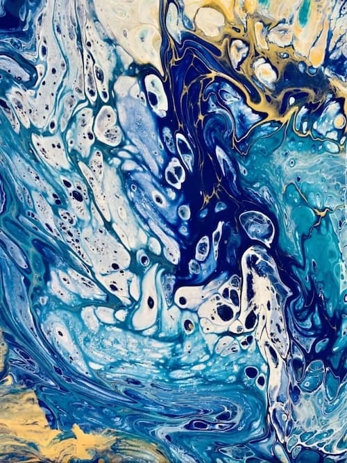 Acrylic paint Pouring Canvas Art craft for adults
