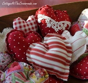 fabric hearts