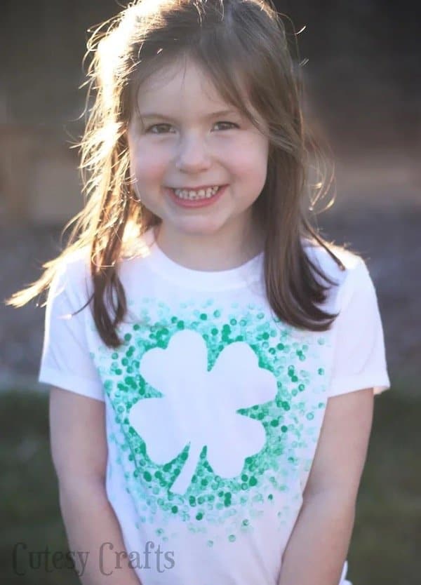 Eraser Stamped Shamrock T-Shirt