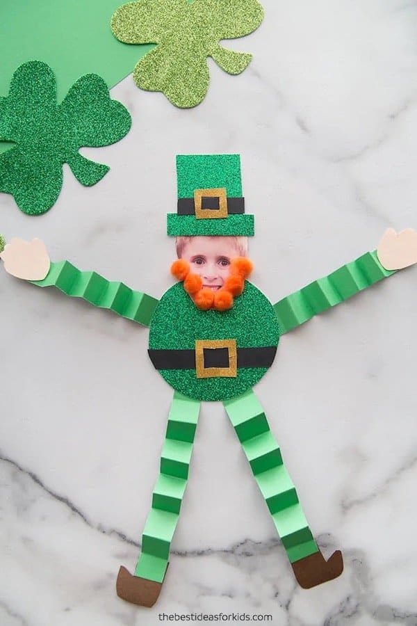 Paper Leprechaun st patrick’s day craft for kids