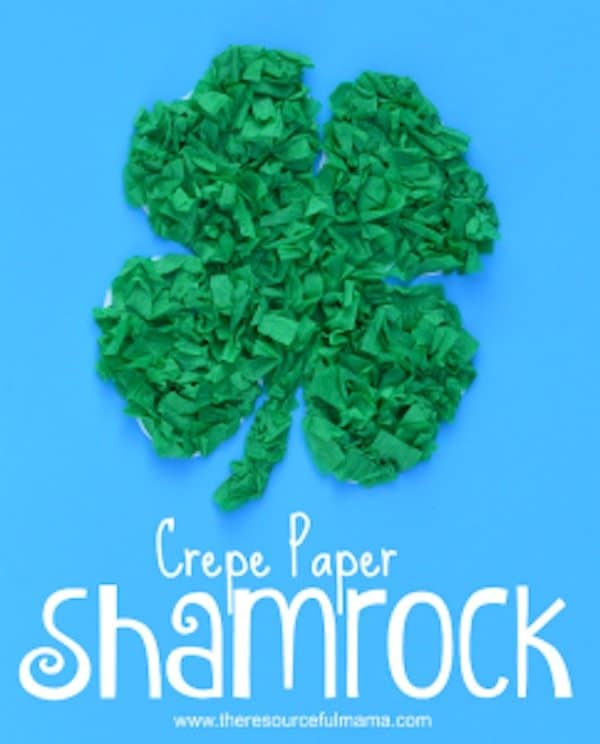 Crepe Paper Shamrock