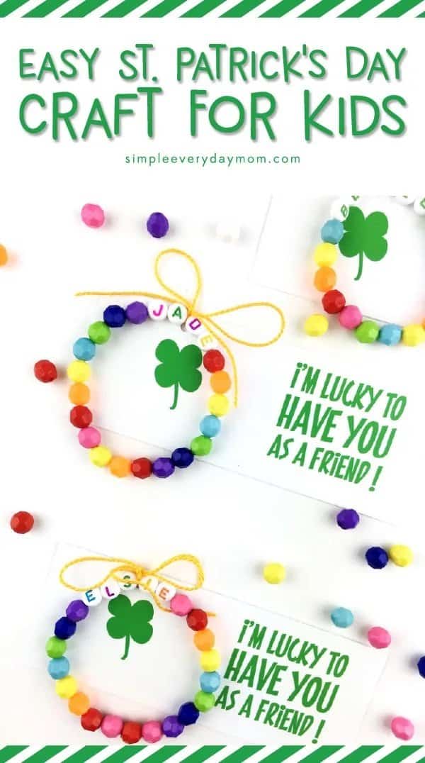 Rainbow Bead Bracelet with Free Printable
