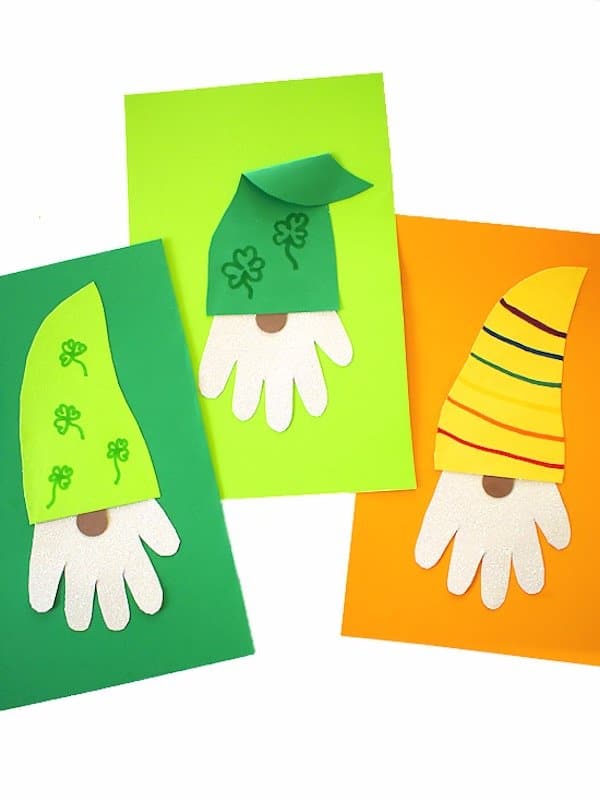 Handprint Lucky Gnome St Patrick's Day Craft