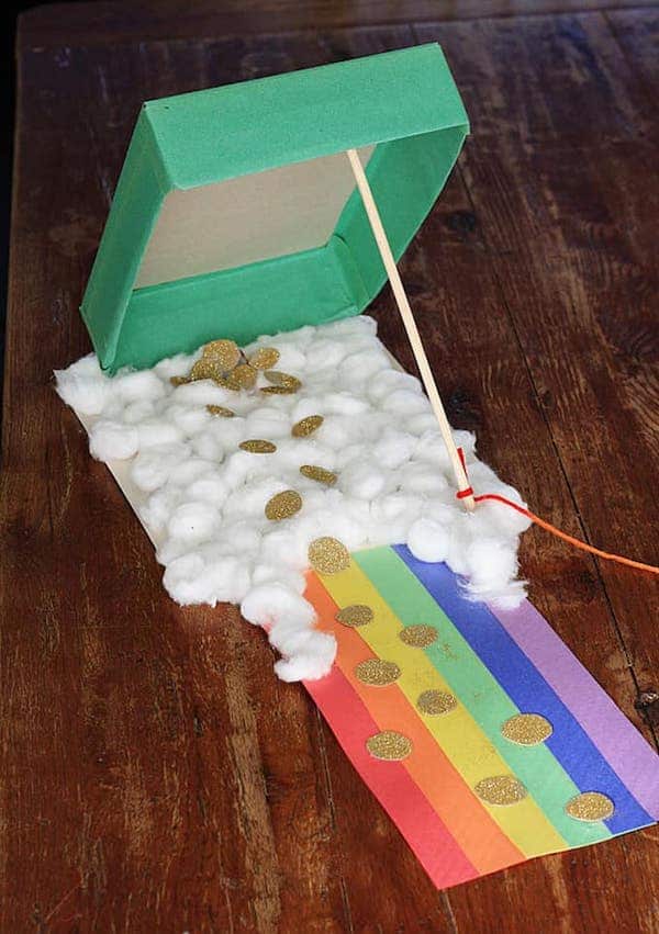 cereal box trap with rainbow