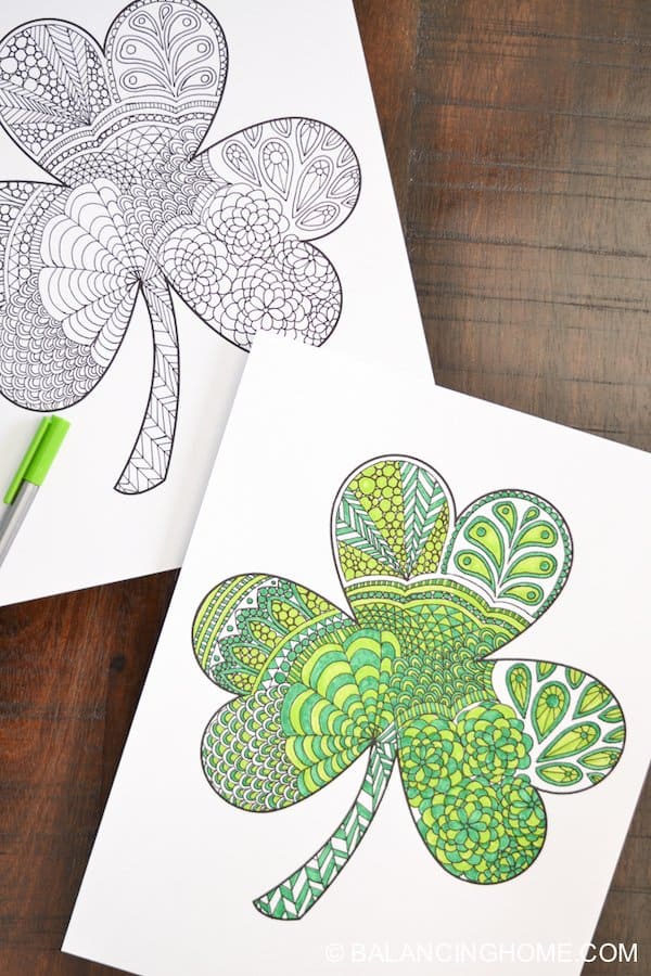 Shamrock Coloring Printable