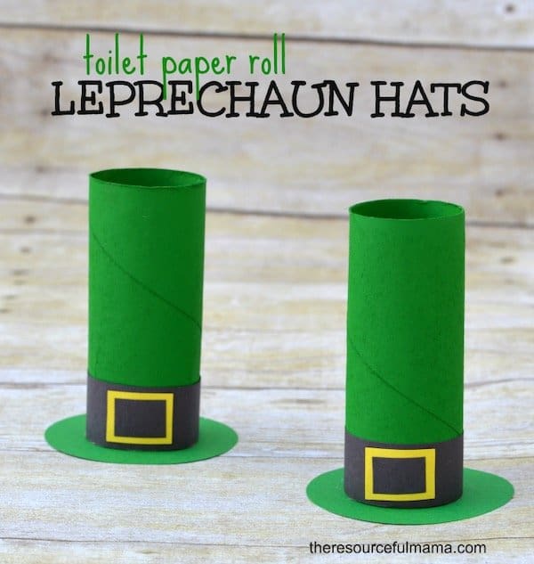 Toilet Paper Hats Leprechaun Hats st patrick’s day craft for kids