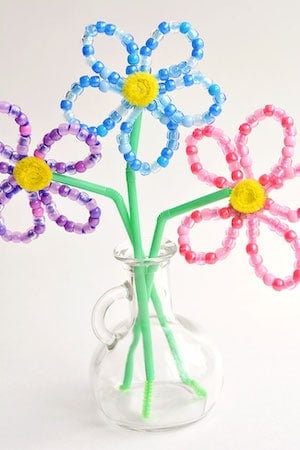  Beaded Pipe Cleaner Flowers