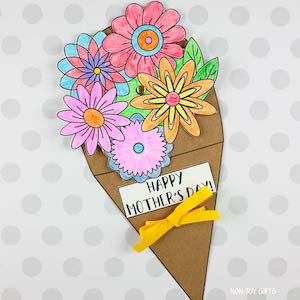Flower Bouquet Spinner mother's day craft for kids