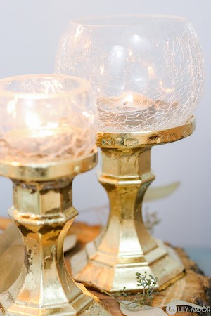 gold votive candle holders