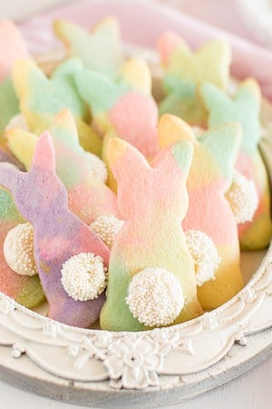 Marbled Easter Bunny Cookies