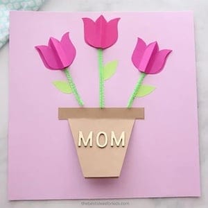 Tulip Card Craft for Kids